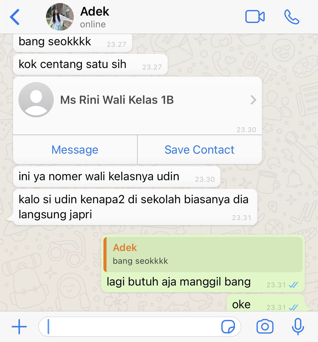 nintond0's tweet photo. syongharem as konselor anak kelas 1 sd di sekolah Prat 1 hashtagsoksyong https://t.co/UIoiDkucr1