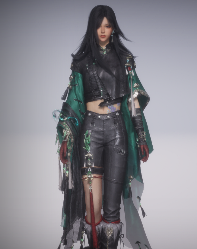 zhiyuens's tweet photo. the top part for both are crop tops which you can pair with other bottoms. (the selection for the female character is more restricted and some bottoms from other sets can't be paired with it) https://t.co/B1wIavpyii