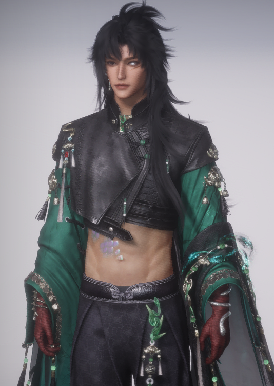 zhiyuens's tweet photo. the top part for both are crop tops which you can pair with other bottoms. (the selection for the female character is more restricted and some bottoms from other sets can't be paired with it) https://t.co/B1wIavpyii