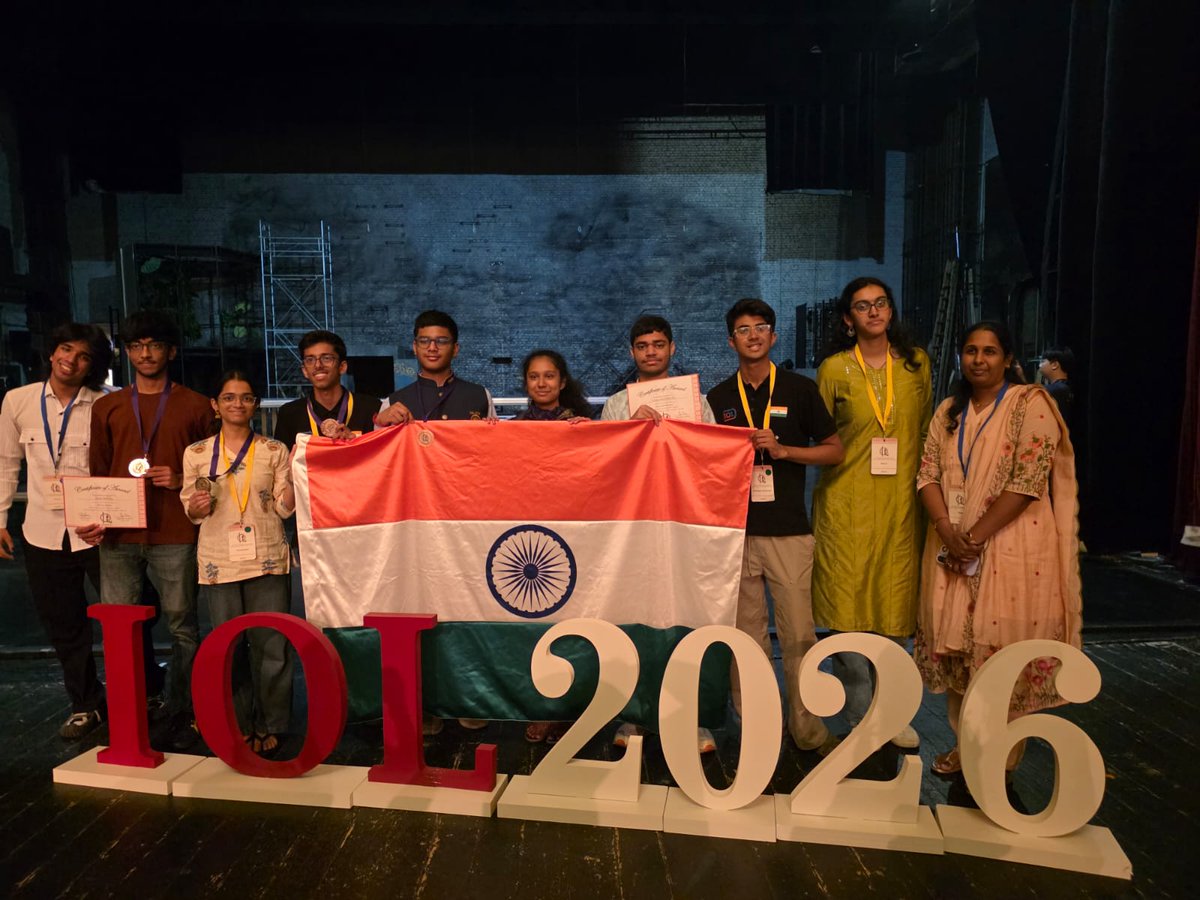 eoiromania's tweet photo. Congratulations to Team India for its remarkable performance at the 23rd International Linguistics Olympiad, hosted by Romania's M/o Edu &amp; Research.
The Team secured 1 Gold, 3 Bronze medals &amp; 1 Honourable Mention. Congratulations to all the medal winners for making India proud! https://t.co/NrWV4UW8wU