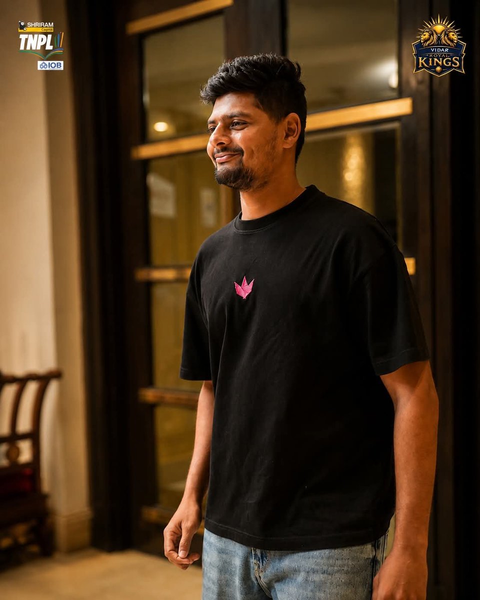KovaiKings's tweet photo. The spotlight wasn’t switched on.
It followed them. ✨

#TNPL #VidaKovaiKings #LetsRoarTogether #TNPL10 #jerseylaunch https://t.co/jZjQaMNitQ