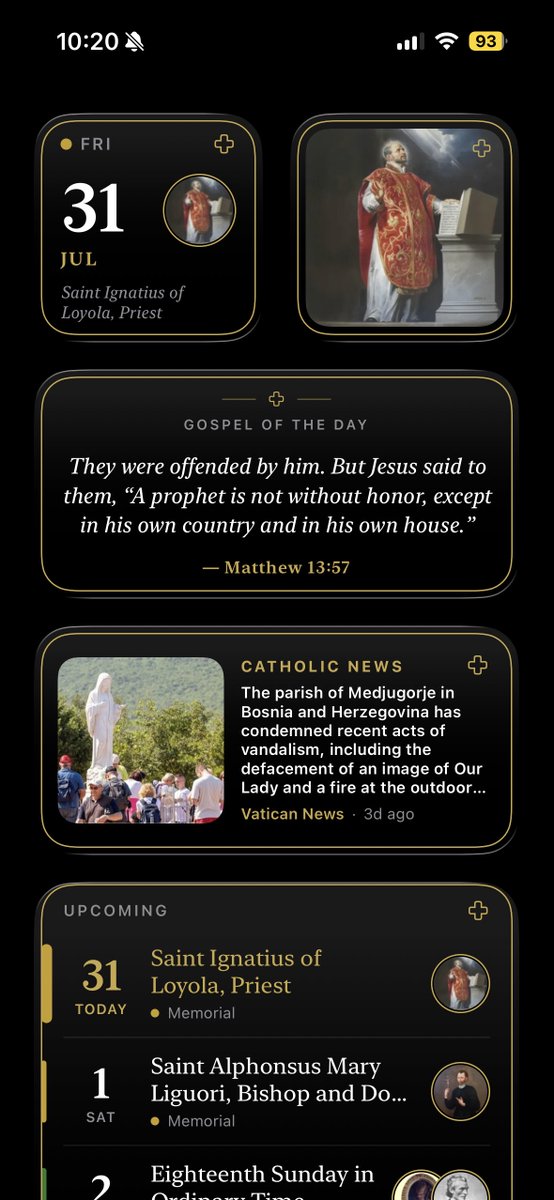 justinprayla's tweet photo. Widgets are now available in Prayla! 🙏

Add them to your home screen:
🗓️ Calendar
✝️ Saint of the Day
📖 Gospel of the Day
🙏 Prayer Routines
🔥 Novenas
📰 Catholic News

... and more coming! https://t.co/TcW1xPT1qV
