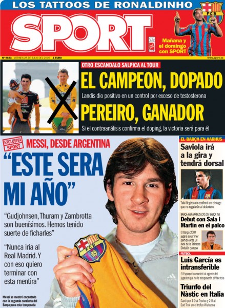 sozirv's tweet photo. "I will never play for Real Madrid."

— Lionel Messi, July 28, 2006 https://t.co/csrn0tb8Vs
