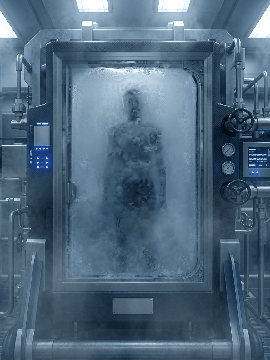 Kekius_Sage's tweet photo. More than 300 people are currently frozen waiting to be revived with future technology.

They paid up to $200,000 to freeze their bodies. Some froze only their heads. They believe future technology will bring them back to life.

As of 2026, around 500 legally dead individuals worldwide are preserved in liquid nitrogen cryostasis.