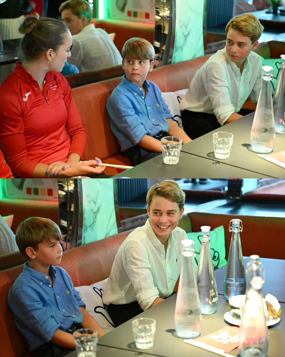 thewalesbrasil's tweet photo. O Príncipe George e o Príncipe Louis durante uma visita aos atletas da Equipe Galesa nos Jogos da Commonwealth de Glasgow 2026, na Wales House. https://t.co/kt6qY9NdnU