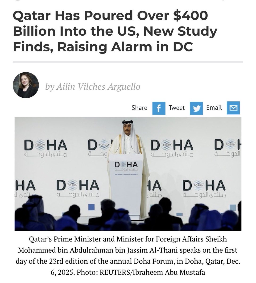 WeSee2024's tweet photo. It is antisemitic to keep repeatedly singling out AIPAC, especially when they’re not a dark money PAC and disclose donors.

Qatar has spent over $400 BILLION into nearly every section of the American government for influence. Some estimates are $1 trillion when gifts are added in.

They’re NEVER called out by the people screaming AIPAC.

Bernie Sanders literally created and runs a dark money PAC. Our Revolution doesn’t disclose all its donors  and it’s never called out. Neither is Sanders called out for his hypocrisy. 

The most spending in dark money for the 2024 election cycle was Future Forward for Kamala Harris and Senate Leadership Fund for Republicans. They spent BILLIONS!! It’s not called out or explained. 

Tom Steyer a billionaire spent millions to buy a governorship in California and the SAME people hollering about AIPAC cheered him on.

It’s hypocrisy and straight up pure raw antisemitism, to repeatedly go after the group with mainly Jewish American donors. POINT BLANK PERIOD!!