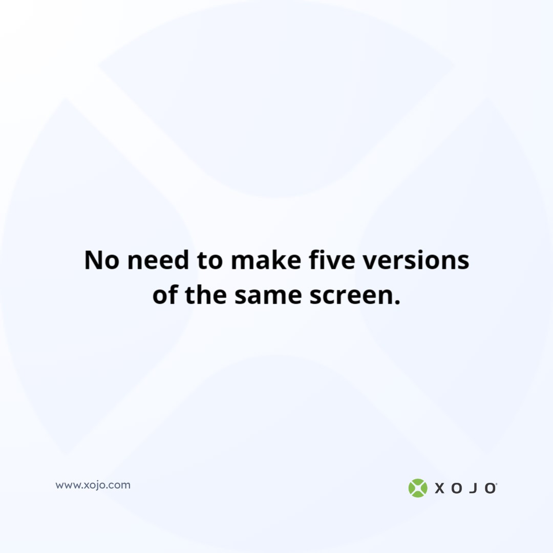 xojo's tweet photo. You set a rule: this button, 10 points below that label. Rotate the phone. Crank the font size. The button stays put.
Auto Layout. No code, no multiple layouts, no excuses.
https://t.co/GUoTByKClj
#Xojo #iOS #AutoLayout https://t.co/hJYd0XcJ54