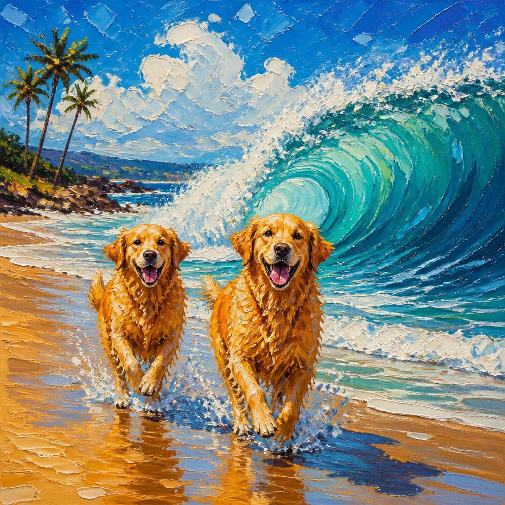 surfreportbr's tweet photo. Alegria em dobro, patas na areia e muita energia diante do mar. Porque a melhor sessão também pode começar com quatro patas. 🐕🌊

#Surf #Praia #Cachorros #GoldenRetriever #VidaNoMar #Aloha #SurfReport https://t.co/3qGsdCMFEs