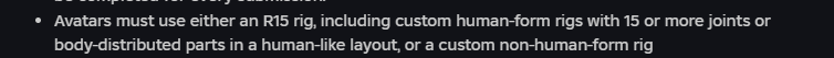VHolcik's tweet photo. What the fuck? These have to be some of the dumbest Roblox Inspire 2026 rules I've ever seen.

If you want people to create absolute bangers, then let developers do their thing. Some of the best Roblox games were built around custom R6 systems.

#Roblox #RobloxDev https://t.co/UT1FN8Q45j
