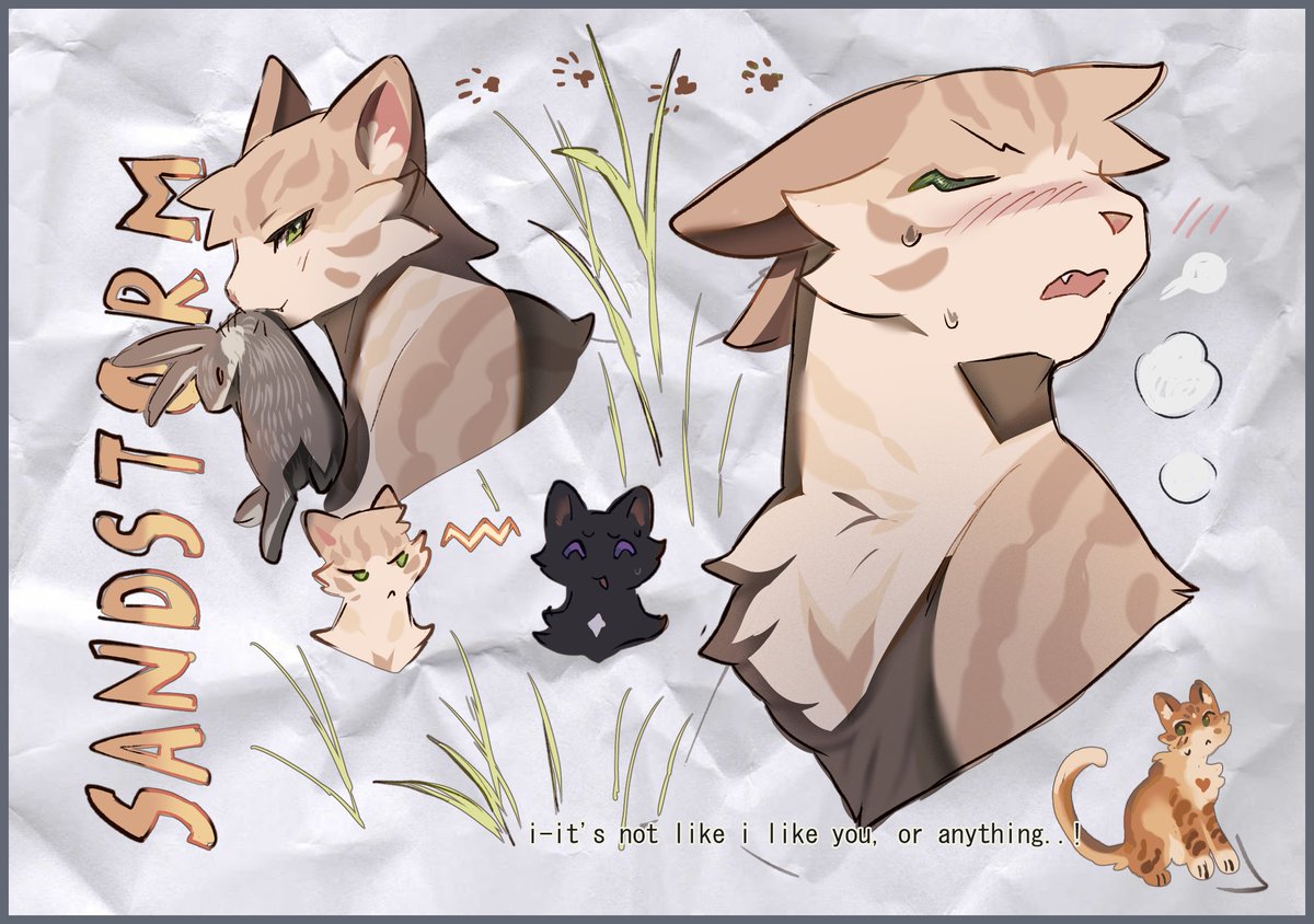 pliszki's tweet photo. i'm not a dere tsun tsundere #warriorcats #sandstorm https://t.co/3osEK37nYa