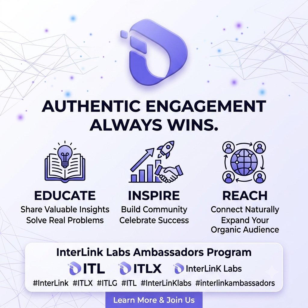 AakitiSaid77605's tweet photo. 10.🌍 Authentic engagement always wins. Create content that educates, inspires, and reaches more people naturally. 🚀 #InterLink #ITLX #ITLG #ITL #InterLinKlabs #interlinkambassdors https://t.co/CtrCO37ni2