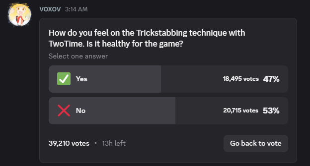 Forsaken_News's tweet photo. 🗳️Poll🗳️

A new poll has been posted asking if Twotime's ability to trickstab is healthy for the game. You can answer the poll in the comments!

📢This information comes from the Official Forsaken Server.📢

#Forsaken #forsakenroblox #twotime https://t.co/SzOdfXYj3a