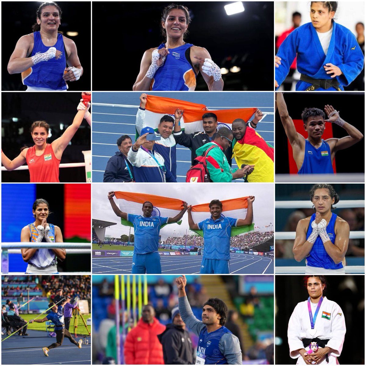 himantabiswa's tweet photo. An unforgettable day as India's champions lit up the #CWG2026
Heartiest congratulations to our medal winners:

🥇 Arundhati Choudhary, Priya Ghanghas, Sakshi Chaudhary, Jaismine Lamboria, Preeti Pawar & Soman Rana

🥈 Neera Chopra, Jadumani Singh, Yamini Mourya, Shubham Juyal & Praveen Chithravel

🥉 Unnati Sharma, Selva Prabhu, Yash Vir Singh & Tejaswin Shankar

You have given the nation countless reasons to celebrate today. Keep making the Tricolour fly higher.
#Cheer4Bharat
