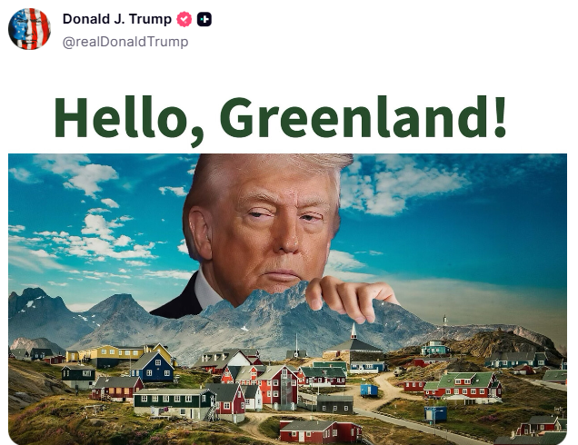 clashreport's tweet photo. Trump is posting about Greenland again. https://t.co/aNYUdQZk6j