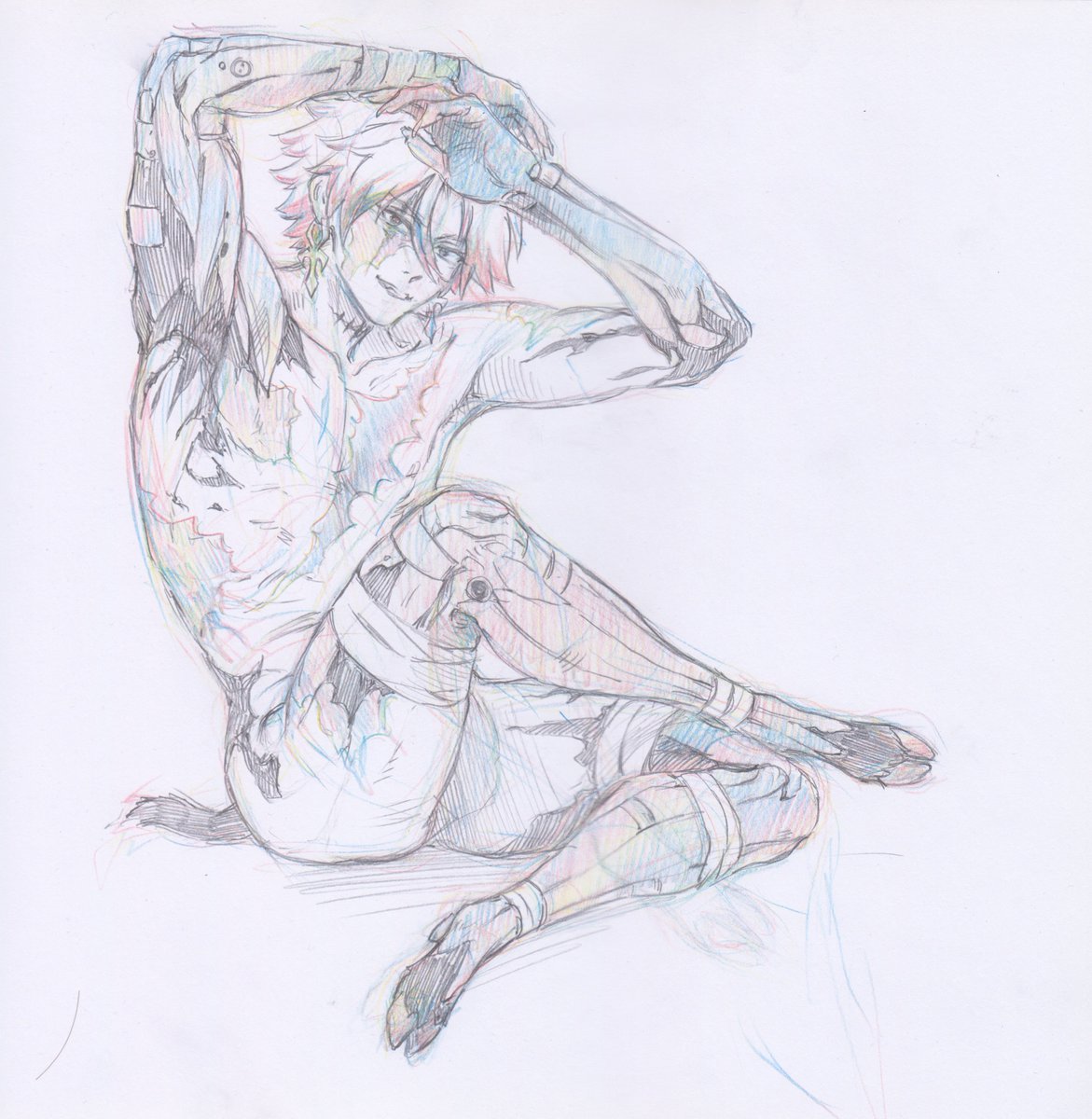 vdmalerart's tweet photo. Wanted try to draw what i think can be under clothes and also practice anatomy
⬅️w/o refs                           with refs➡️

#scar https://t.co/mFG0oKm7Qt