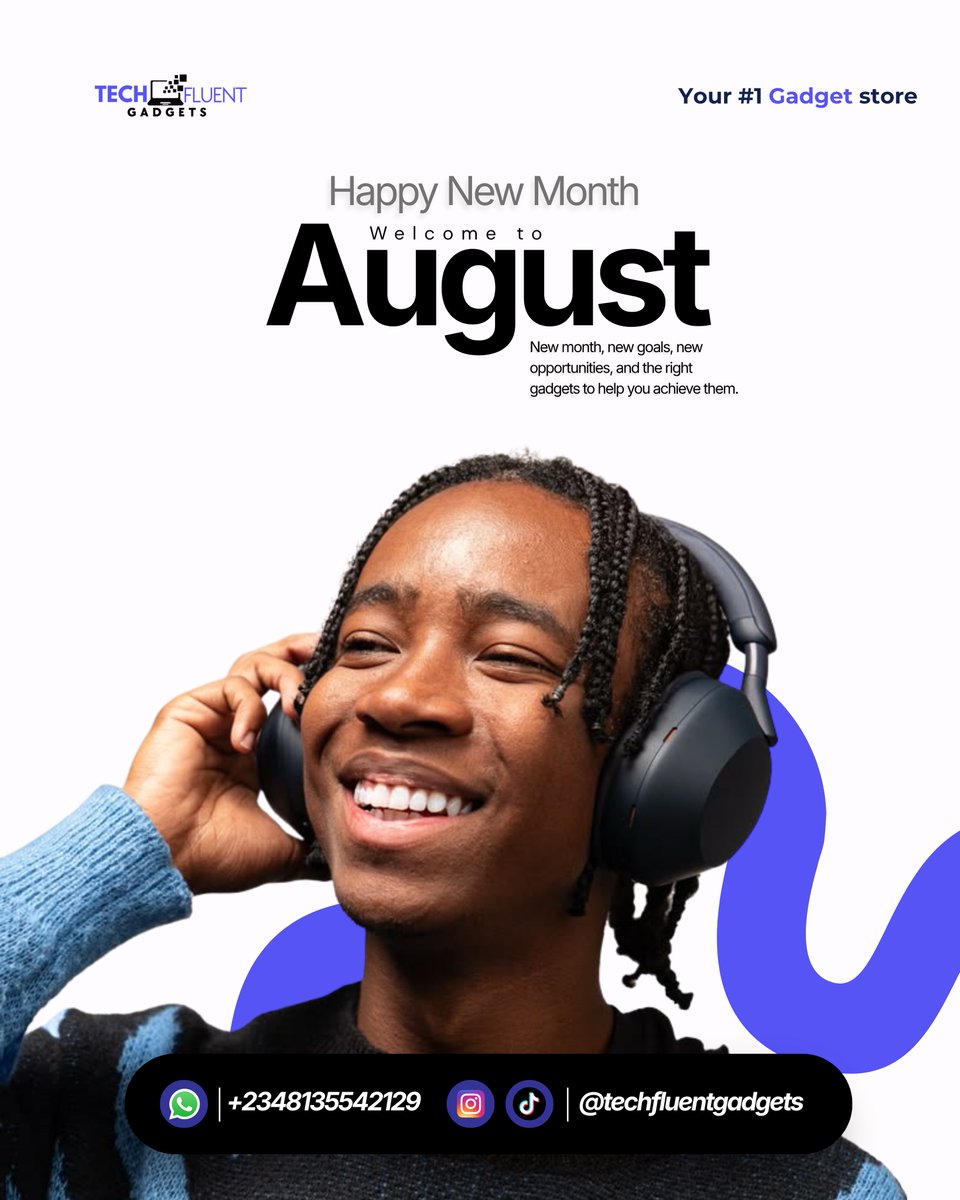 techfluent_ng's tweet photo. August is here! 🚀

New month. New goals. New gadgets.

Whether it’s a laptop, smartphone, or accessories, Techfluent Gadgetstore has everything you need to stay productive this month.

📩 DM us to upgrade today.

#HelloAugust #TechfluentGadgetstore #TechDeals https://t.co/gYQVmlPoti