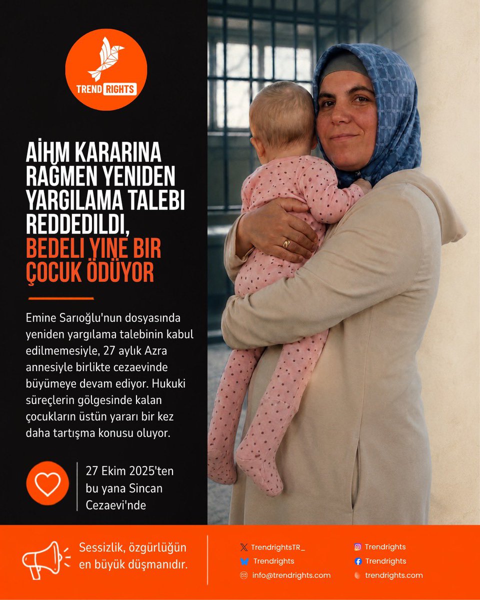 Yusufbatur68's tweet photo. Tarih bazen büyük cümlelerle değil, küçük sessizliklerle yazılır.

Bir bebek büyür…
Kimse konuşmaz.
Bir çocukluğun en güzel yılları geçer…
Kimse durdurmaz.

Sonra herkes aynı soruyu sorar:
“Nasıl bu kadar sessiz kalabildik?

AzraBebek Hapiste https://t.co/BUAAkEJ1d7