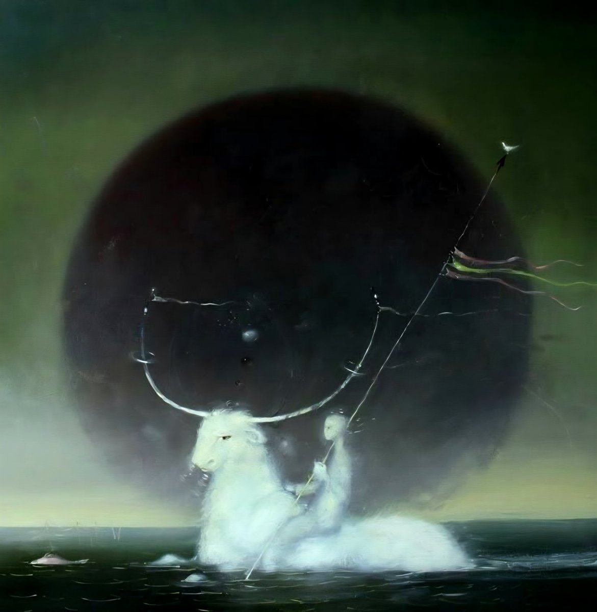TheWabiSabiLife's tweet photo. "Black Moon Rising" by surrealist artist Dmitry Brodetsky https://t.co/7lFhElZ9hn