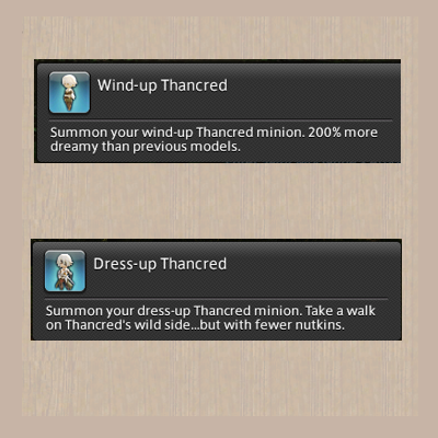 ChilledFoodTin's tweet photo. Thancred minions + their island text (200% more dreamy!) #ffxiv #thancred https://t.co/CsnDdK52n1