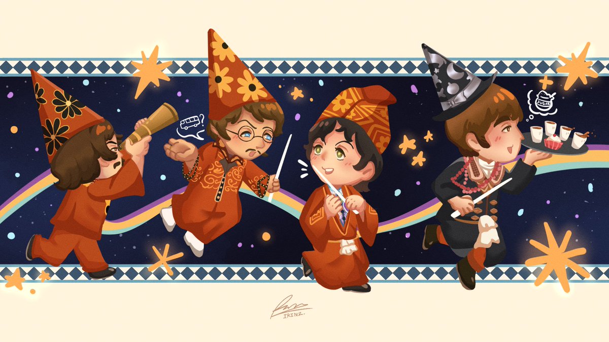 Ir1nz_T's tweet photo. “Where’s the bus?!”
“The bus?— It’s ten miles north on the Dewsbury road and they’re having a lovely time~”
🚌🪄
.
#thebeatles #thebeatlesfanart #magicalmysterytour https://t.co/lJ7pIjZSzf
