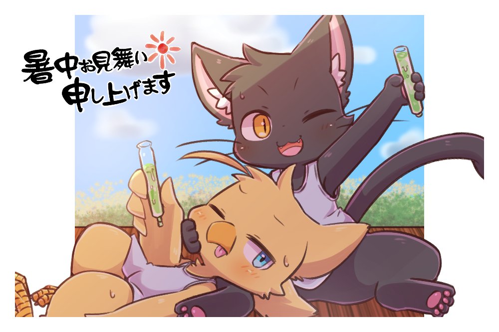 Mutoukani's tweet photo. 暑中お見舞い申し上げます☀️ https://t.co/70lGq5j9Pz