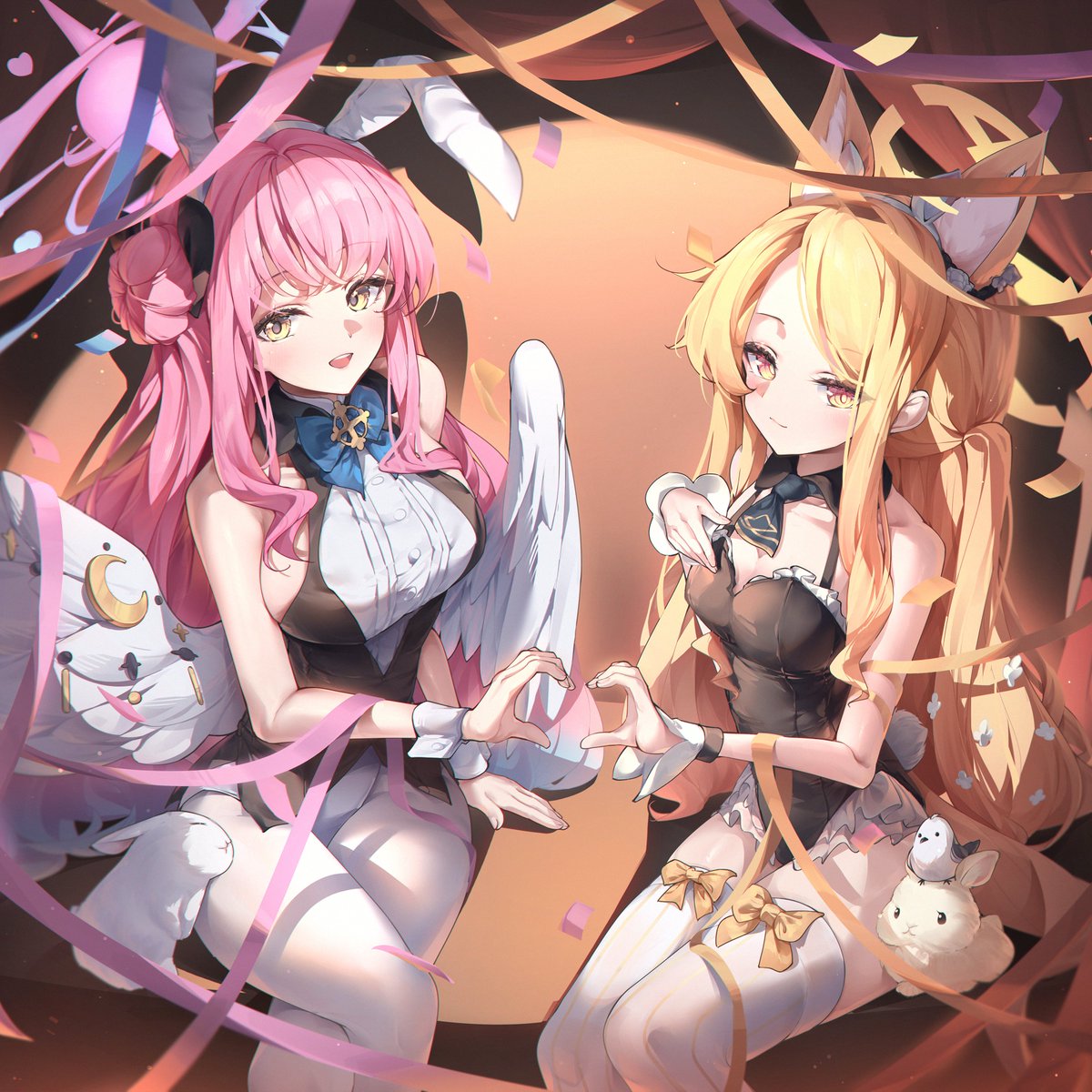 norinori_rinn's tweet photo. 聖園ミカ＆百合園セイア🐰💞/ブルーアーカイブ
#ブルアカ #BlueArchive 
#聖園ミカ #百合園セイア https://t.co/e5MMjnWKSS