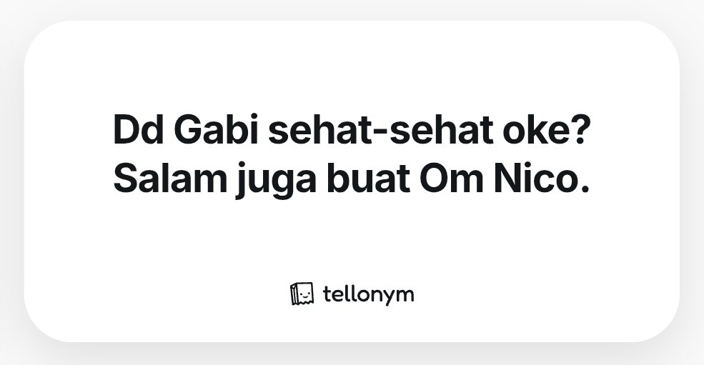 bearwithnikki's tweet photo. Ada salam dari anon buat dd @oon4gabriel dan omnya @oon7hulkenberg sehat terus ya kalian duy. https://t.co/0hzJhA6NVW