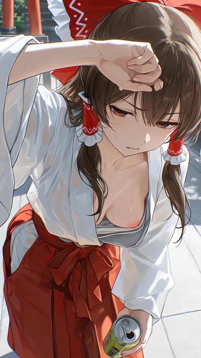 reimu_ouka's tweet photo. 暑っ���いわね…ほんと…
ん？さっきからどこ見て…
【作不問、人選あり、アリス、早苗、輝夜、旧作キャラ超優遇、仕様書必読、♻️か💕でお迎え】
#幻想郷の淫らなr18のなりきりさん達がrtしてくれて見知らぬr18東方なりきりさんと繋がれる
#R18なりきりさんと繋がりたい
#アブノーマル嗜好 https://t.co/ukET9sGvYj
