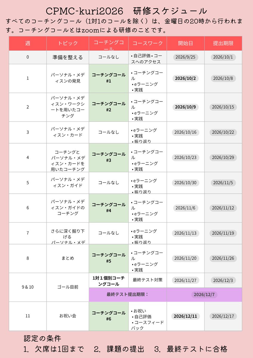 wata_recovery's tweet photo. 【認定パーソナル・メディスン・コーチ研修】
開催のお知らせ  
「パーソナル・メディスンを人に伝えられるようになりたい」
 そんな方におすすめの研修です。 
認定パーソナル・メディスン・コーチを目指す方は、どなたでもご参加いただけます。
  申込・詳細👇 
https://t.co/bgTUifMJU9 https://t.co/ejzhivx3wq