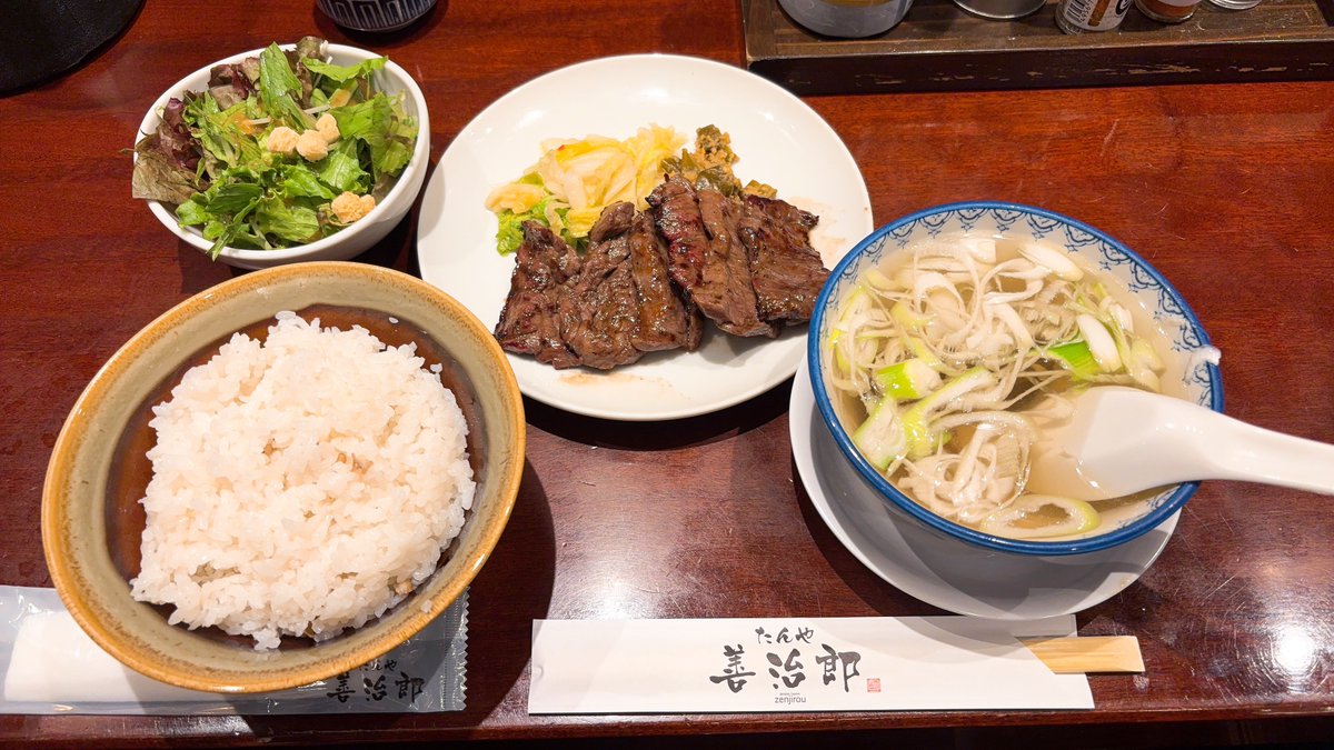 TyanPuru_PS2's tweet photo. 【月イチ牛タン生活】🐮

【たんや 善治郎】
毎月牛タン:62ヶ月連続
定期投稿:40ヶ月目

善治郎全店&amp;メニュー制覇の道
全店舗:2/12

定食:3/11
ランチ:0/9
善治郎オリジナル:0/9
麺類・お重類:3/19
おつまみ・一品料理:6/22
総合:12/70

・内容
牛タンハラミ6枚定食

感想↓ https://t.co/FyIhPN2ptp