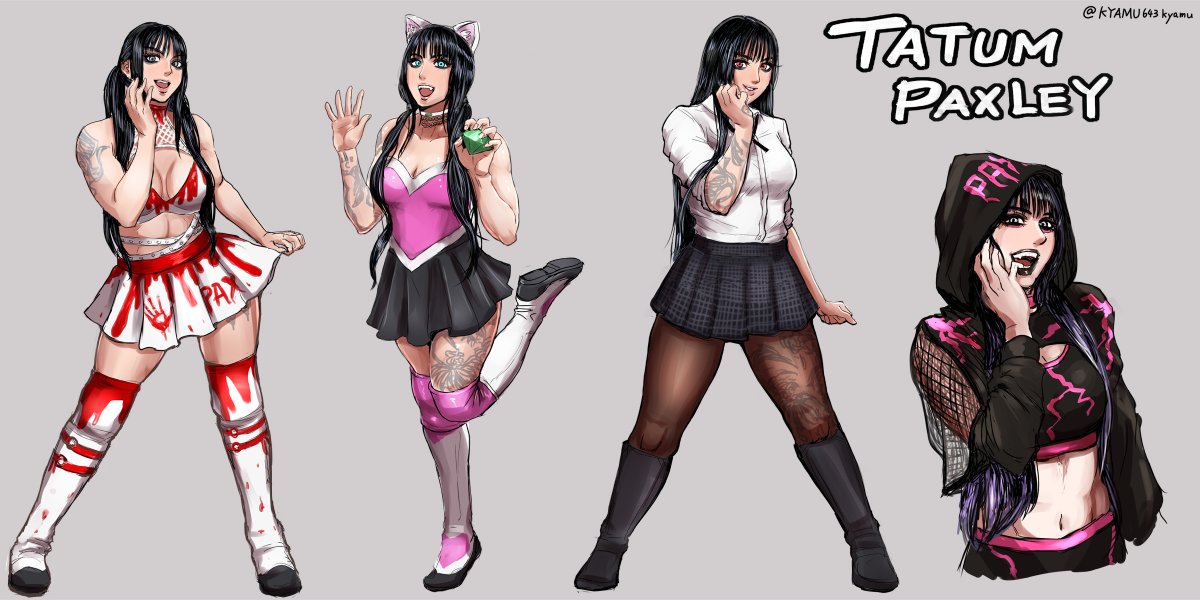 KYAMU643kyamu's tweet photo. またTatum Paxley（テイタム・パクスリー）さんのファンアート描いちゃいました

I ended up drawing some more fan art of @TatumPaxley
!
It's really fun to draw her ring gear! https://t.co/EzaxF9ZdnB