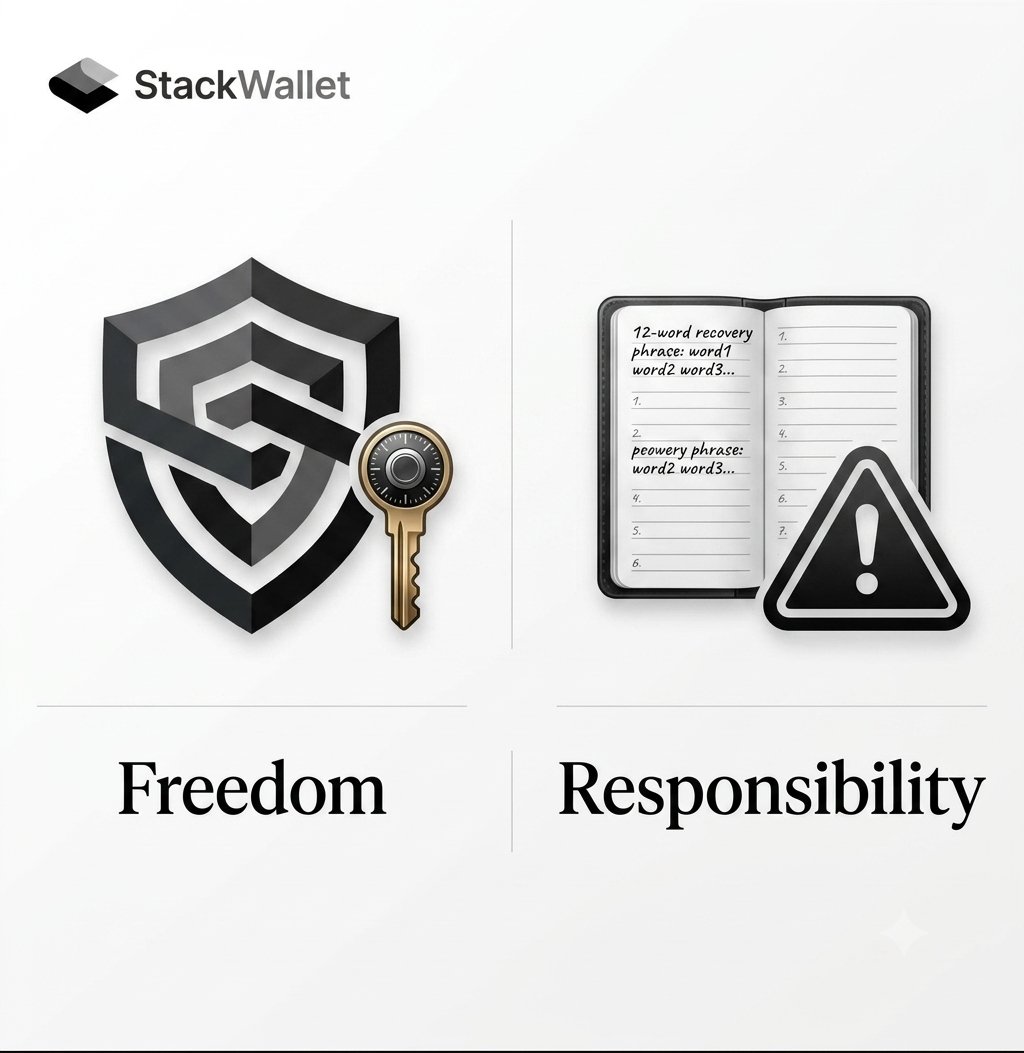 GinolaONT's tweet photo. 𝗦𝗲𝗹𝗳-𝗖𝘂𝘀𝘁𝗼𝗱𝘆 𝗶𝘀 𝗮 𝗥𝗲𝘀𝗽𝗼𝗻𝘀𝗶𝗯𝗶𝗹𝗶𝘁𝘆
Using a non-custodial wallet means you're in control of your assets—but it also means you're responsible for protecting your recovery phrase.
Freedom and responsibility always go together.
@stack_wallet https://t.co/hdLX4L0pKk