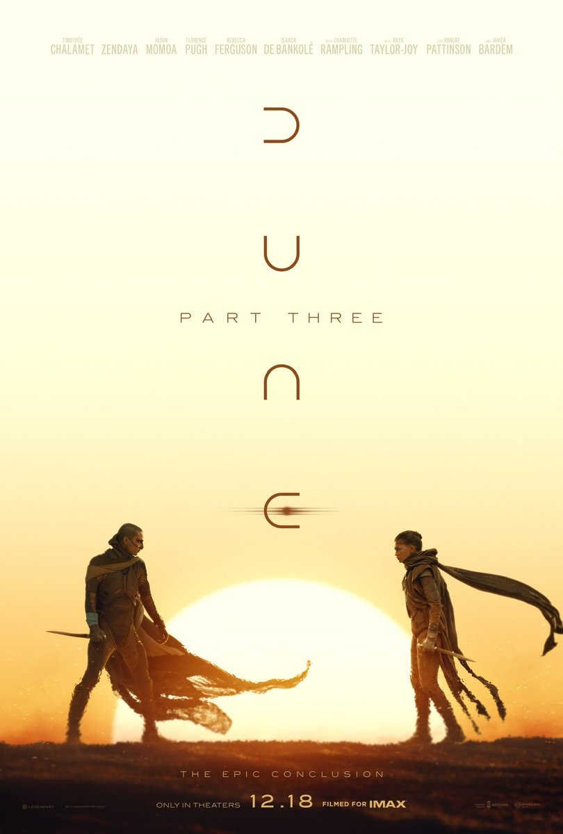WesleyW62623's tweet photo. Only 138 days until Dune Part 3 & Doomsday
#DunePartThree #AvengersDoomsday #DunesDay https://t.co/zMbz8b9qfz