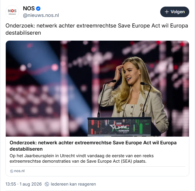 eenblikopdenos's tweet photo. Volgens het "onderzoeksplatform" Justice for Prosperity (lees: Jelle #Postma) willen Eva #Vlaardingerbroek &amp; co Europa destabiliseren. De @NOS neemt die belachelijke bewering klakkeloos over. Als #Vlaardingenbroek &amp; co iets NIET willen, is het Europa destabiliseren. 🙄 1/3 https://t.co/6uPhHHJuqB