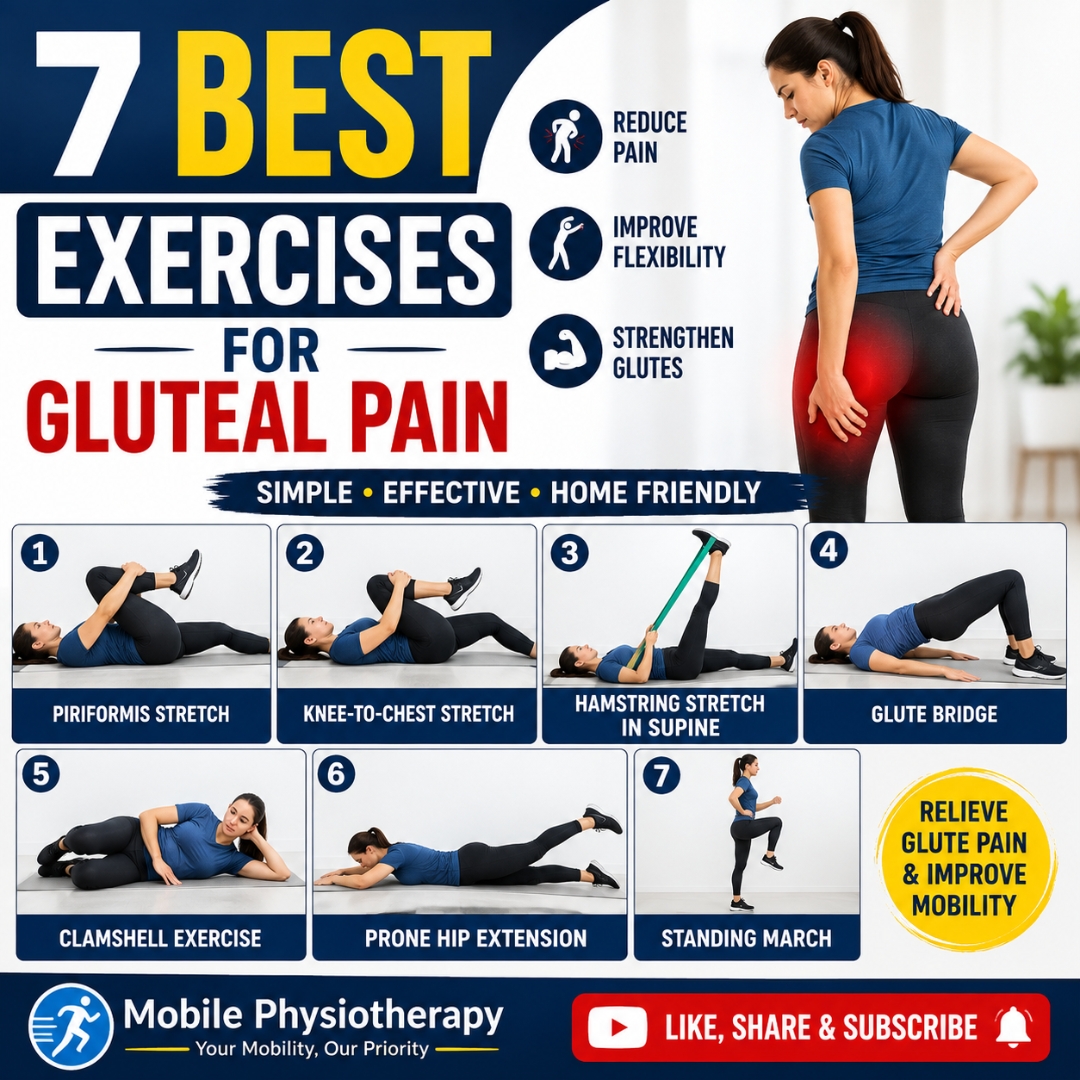 NiteshDhameliy1's tweet photo. 🍑 Suffering from gluteal pain?
Learn 7 effective physiotherapist-approved exercises to reduce pain, improve hip mobility, and strengthen your glute muscles—all from the comfort of your home! 💪
🎥 Watch: https://t.co/8nyf84HWMt
#GlutealPain #GlutePain #Physiotherapy https://t.co/hqLH8bItae