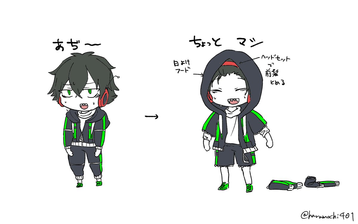 haramochi401's tweet photo. 配信聞きながらの
全く関係無いらくがき

前々からあの服分離できんの……？て思ってて（たぶん飾り） https://t.co/cuCr1gRs7g