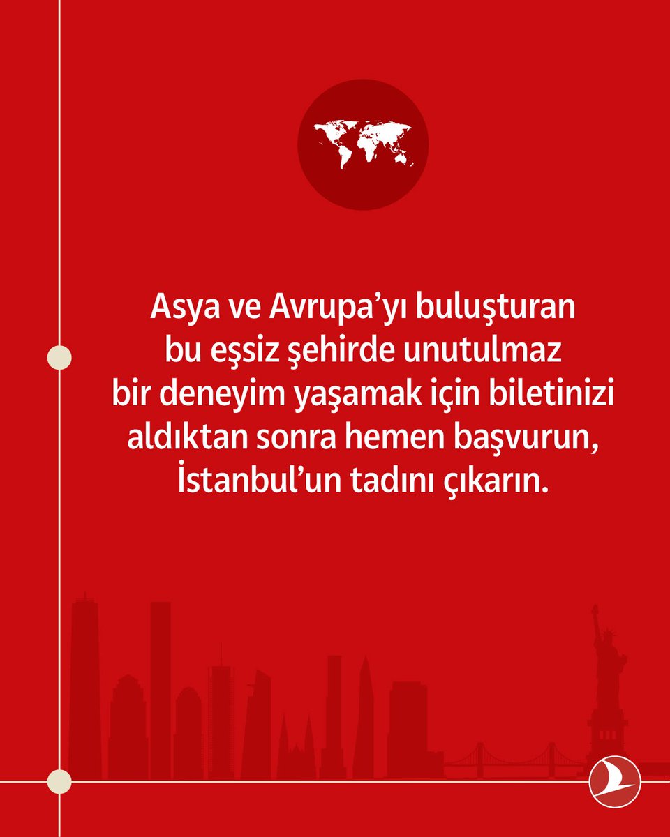 TK_TR's tweet photo. Aktarma sürenizi unutulmaz bir yolculuğa dönüştürün!

Stopover hizmetiyle dünyanın en güzel şehirlerinden birini keşfetme ayrıcalığı sizi bekliyor. İstanbul’da minimum 20 saat ve maksimum 7 gün bekleme süreniz varsa, ücretsiz otel konaklaması ile şehrin tüm güzelliklerini keşfedebilirsiniz.