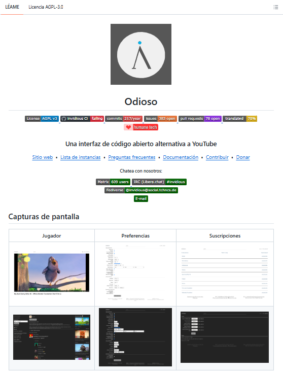_guillecasaus's tweet photo. Un grupo de desarrolladores se han cargado el negocio de YouTube Premium.

Han creado Invidious, una plataforma de código abierto que te permite ver YouTube sin anuncios, y sin necesidad de iniciar sesión con una cuenta de Google.

Esto es lo que incluye:

→ Reproducción sin anuncios
→ Audio en segundo plano desde el móvil
→ Suscripciones sin cuenta de Google
→ Importación de tus suscripciones de YouTube con un clic
→ Posibilidad de alojarlo en tu propio servidor

Lo más interesante:

Las páginas cargan en milisegundos porque funcionan sin JavaScript.

No hay píxeles de seguimiento, reproducción automática ni un algoritmo intentando mantenerte conectado durante horas.

El proyecto cuenta con la colaboración de más de 360 desarrolladores, es completamente gratuito, open-source y lleva años en desarrollo activo.

Repo en comentarios 👇