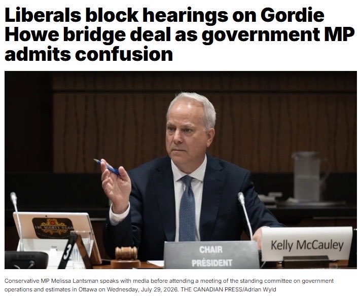 LeslynLewis's tweet photo. Canadians deserve answers, not secrecy.

The Gordie Howe International Bridge was built with Canadian taxpayers' dollars. Yet the Liberals voted to block a committee study into why Prime Minister Carney agreed to give half of the bridge's net revenues to the United States.

Transparency and accountability are not optional. Canadians have a right to know why this deal changed, where the revenues are going, and why the Liberals chose to shut down scrutiny instead of providing answers.