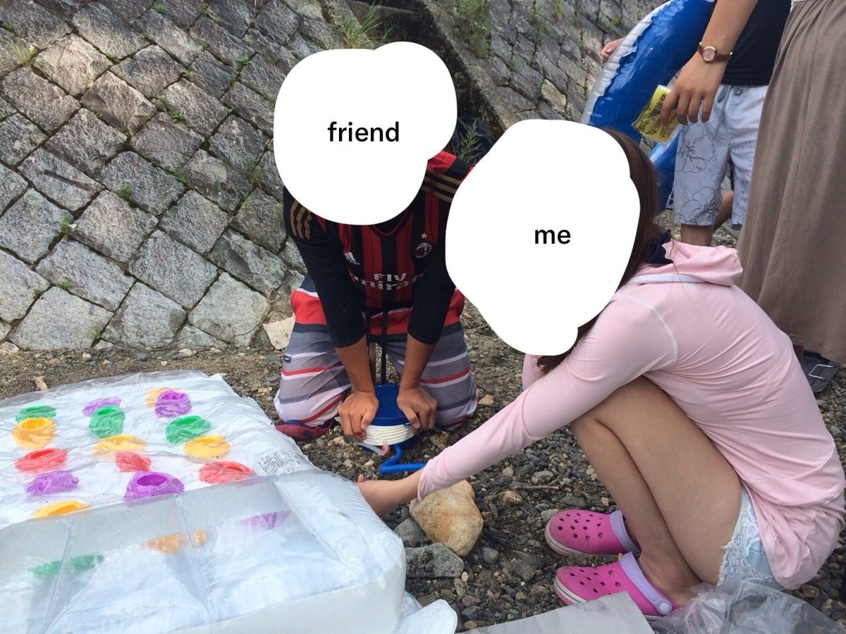 hichimiuu's tweet photo. ゆうても隣に頑張って膨らませてる人いたら協力くらいはするよなという実写が出てきた https://t.co/f1iMyXCwar
