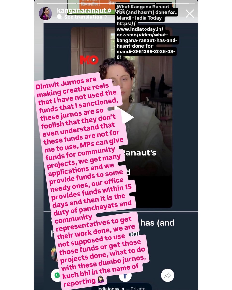 jod_insane's tweet photo. Kangana Ranaut Fears No one 🥶 https://t.co/krKiClyyap