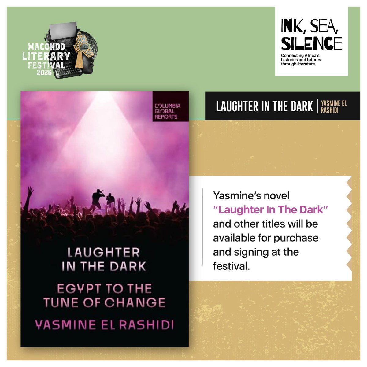 MacondoLitFest's tweet photo. What happens when a generation raised in silence finds its voice?

Egyptian writer Yasmine El Rashidi explores memory, identity and the lives that unfold long after history's biggest moments.

Join her at #Macondo2026.

📍18–20 Sept https://t.co/fFQIO0FCii
