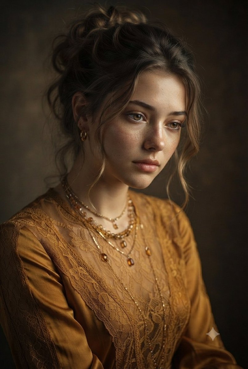Vintage Mustard Dress Portrait