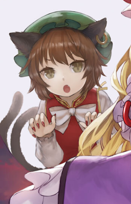 dailytouhous's tweet photo. The Touhou of the day is: Chen! https://t.co/RYM7iJzCfQ