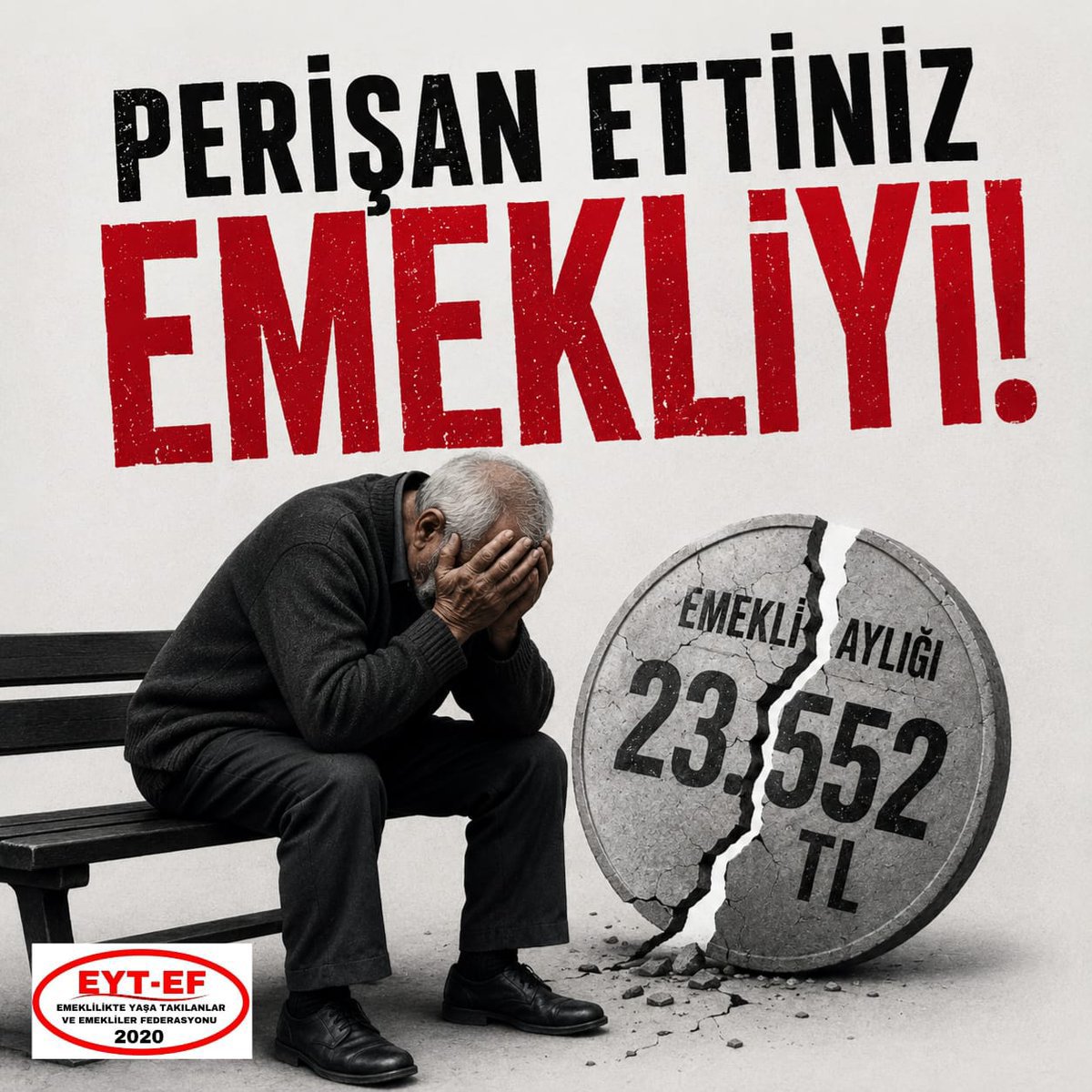 tetikci064's tweet photo. EMEKLİ
👇
#PerişanEttinizEmekliyi

#Emekli yi yoksullaştırdınız.
Yalnızlaştırdınız.
Görmezden geldiniz.

Bir ömür alın teri döken insanları,
Yaşamın en ağır yüküyle baş başa bırakıp;

Perişan ettiniz !

Emekliyi bitirdiniz !

@RTErdogan
@isikhanvedat https://t.co/pisUi9RLus