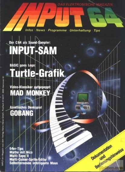 Retrojournal_de's tweet photo. 🎹INPUT 64

Ein Cover, das sofort ins Auge fällt: Klaviatur, Weltraum und ein schicker 64er – typisch für den futuristischen Grafikstil der Mitte der 80er.🚀

Im Heft u. a.:
🎵 INPUT-SAM (Sound-Sampler)
🐢 Turtle-Grafik
🐒 MAD MONKEY
🧩 GOBANG

#C64 #Commodore64 #INPUT64 https://t.co/KlpsSXFG6A