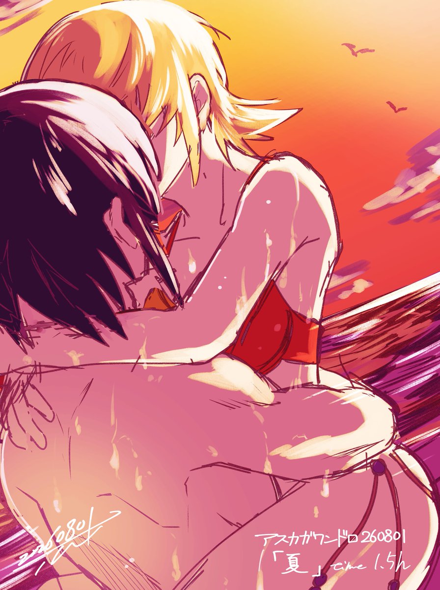 itoh00rei's tweet photo. #アスカガ深夜の真剣お絵描き６０分一本勝負
お題「夏」
作画1.5h https://t.co/cp7GXgmDga