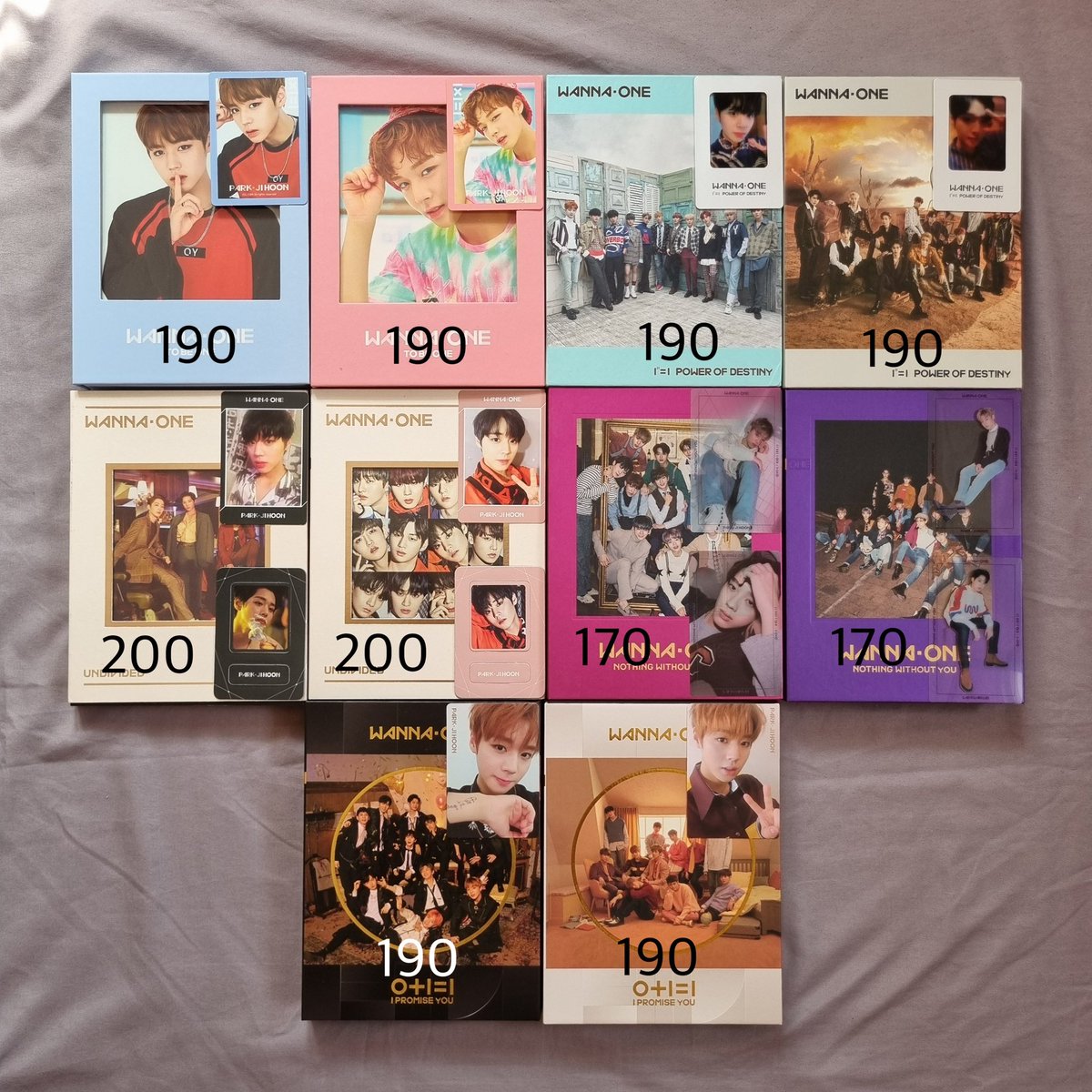 _014939's tweet photo. ส่งต่อ ของสะสม Wanna One อัลบั้ม ออลจีฮุน (ยกเว้น NWY) official fanclub kit ฟตบ สภาพดี สอบถามหรือขอดูรูปเพิ่มเติมทาง dm ได้ค่ะ💗 #ตลาดนัดMAY #ตลาดนัดPARKJIHOON #ตลาดนัดWANNAONE https://t.co/AGfPs6H4Mu