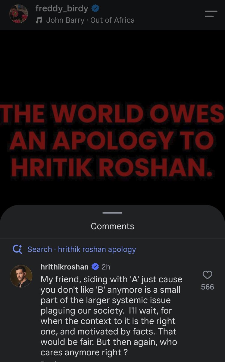 Deep_Take001's tweet photo. Had no idea Hrithik was the sanest man in all of Bollywood. https://t.co/IAhEojhFKv