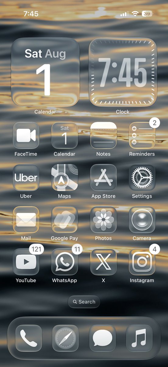app_settings's tweet photo. the only right way to use iOS 27 is with EVERYTHING set to clear btw https://t.co/B2YmHjhWw3